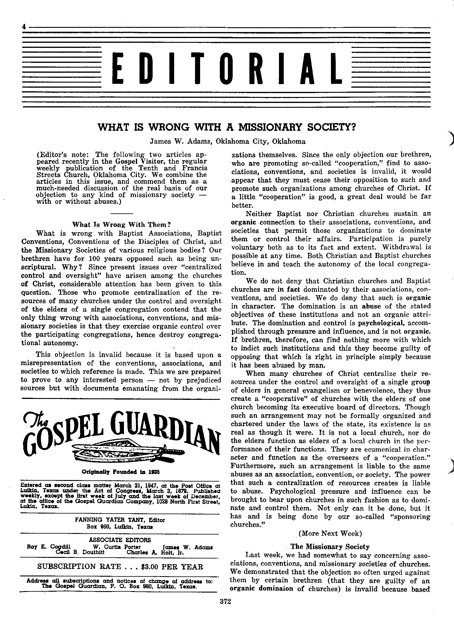 Gospel Guardian Original: Vol.11 No.24 Pg.4