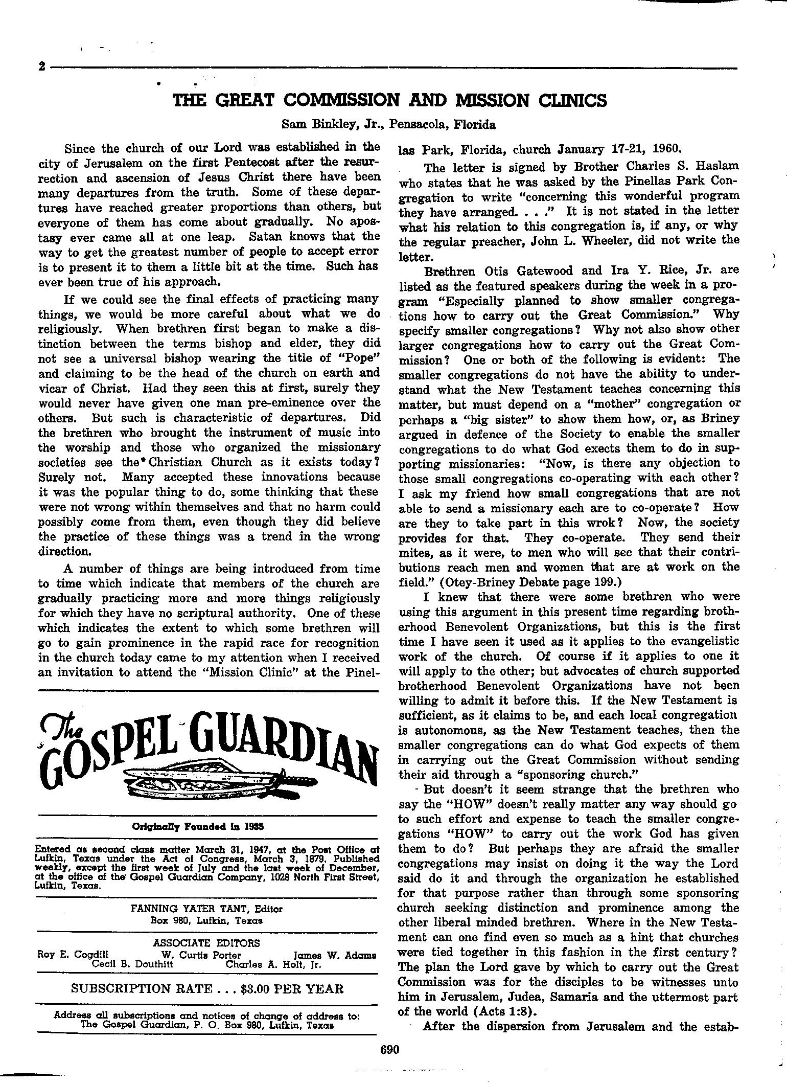 Gospel Guardian Original: Vol.11 No.44 Pg.2
