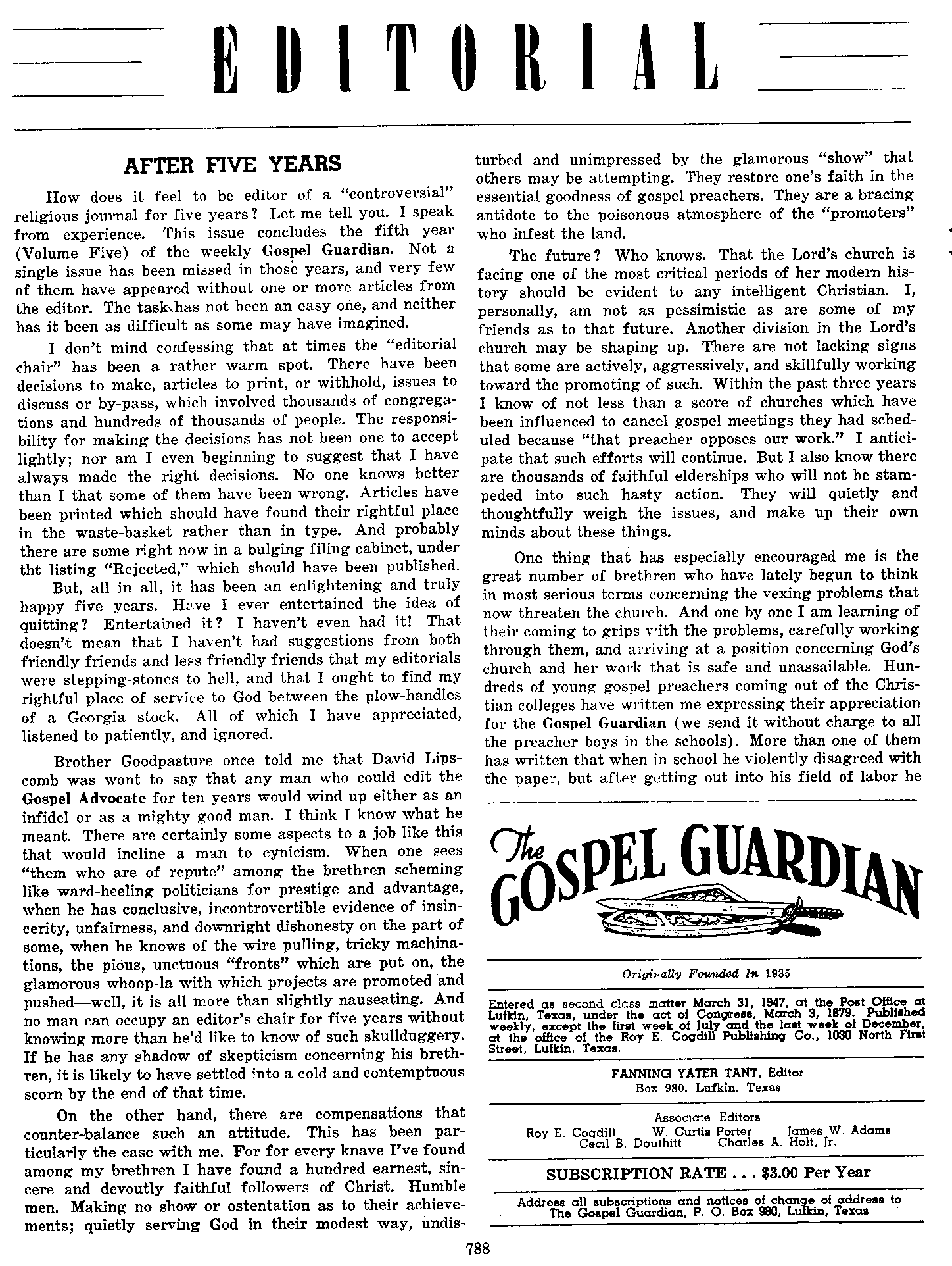 Gospel Guardian Original: Vol.5 No.50 Pg.4