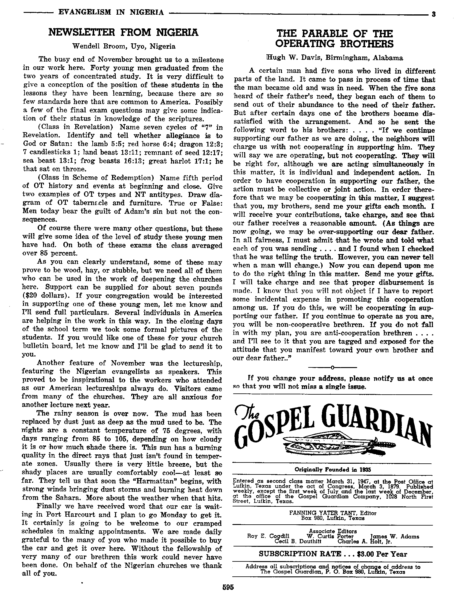 Gospel Guardian Original: Vol.7 No.38 Pg.3
