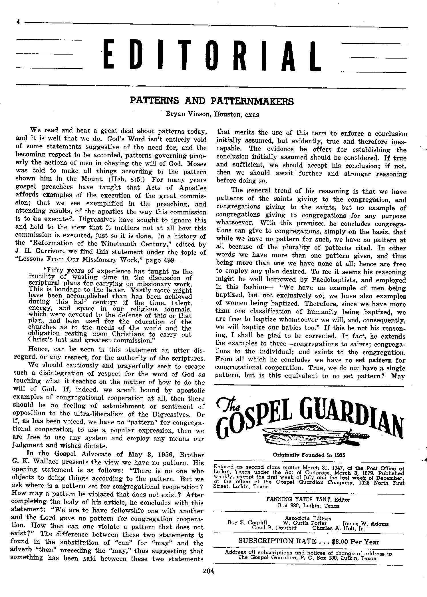 Gospel Guardian Original: Vol.8 No.13 Pg.4