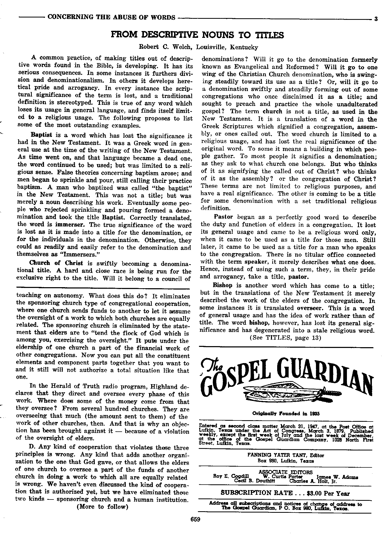 Gospel Guardian Original: Vol.9 No.42 Pg.3